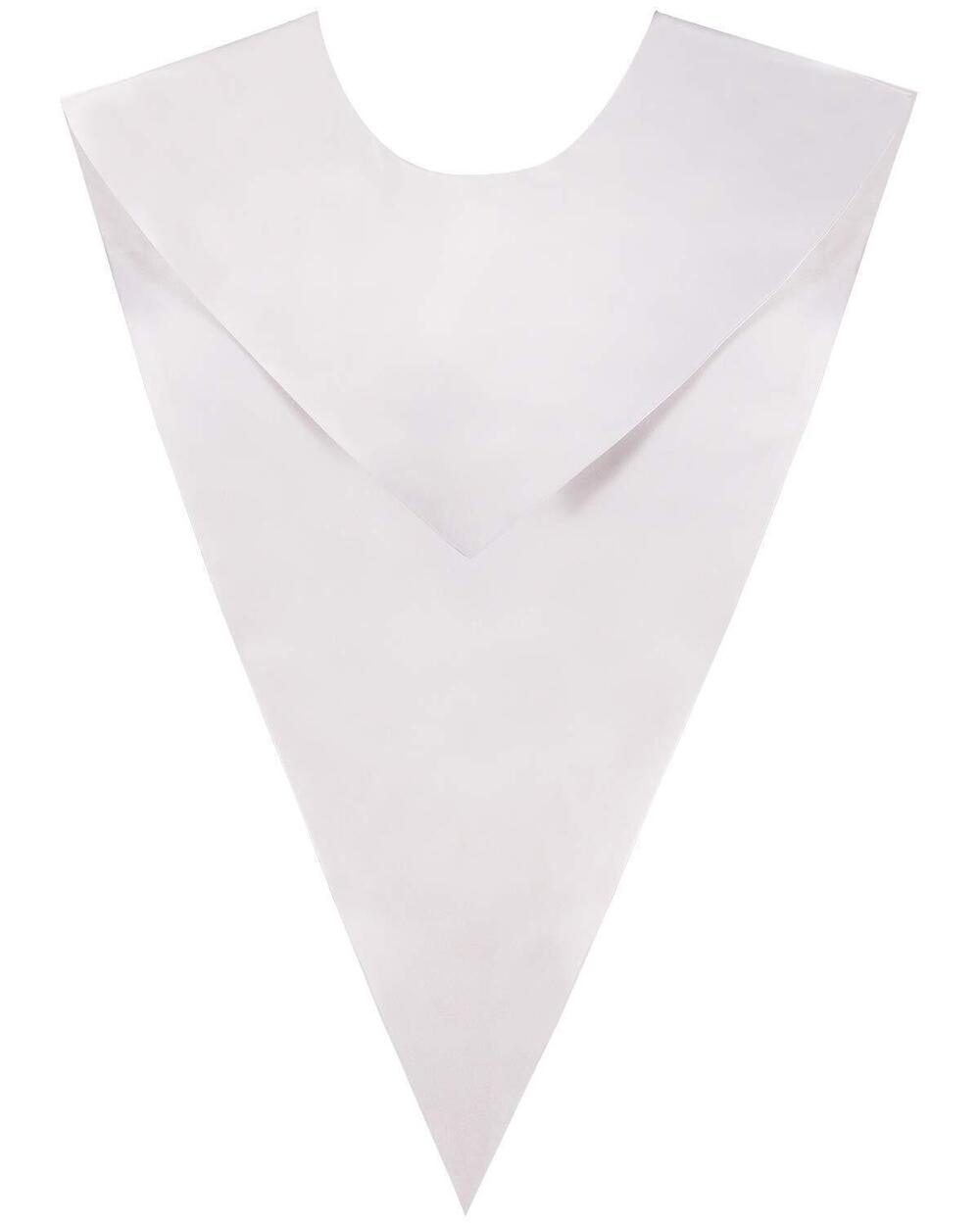 6771 Unisex One-Color V Shape Choir Stole White